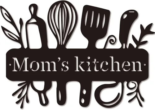 Vista 9 de Letrero de metal personalizado con nombre personalizado para cocinero de restaurante, letreros de monograma para cocina casera, regalo