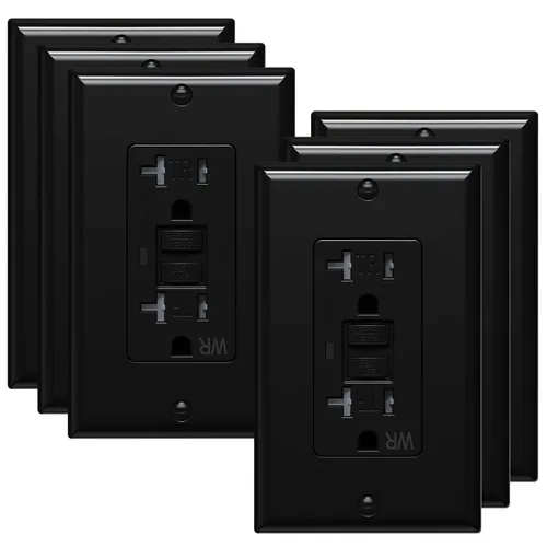 Vista 14 de WEBANG - Tomacorrientes GFCI de autocomprobación, resistentes a manipulaciones y a la intemperie, receptáculo GFCI con indicador LED, placas