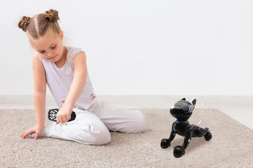 Vista 5 de LEXiBOOK Power Puppy - My Smart Robot Dog - Robot programable con control remoto, función de entrenamiento, baila, canta, efectos de luz, batería