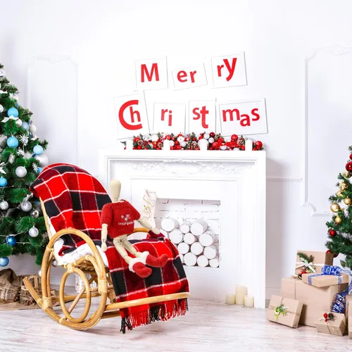 Vista 2 de Juego de 6 piezas de accesorios de ropa para muñeca de Navidad con zapatos para muñeca y botas de nieve para accesorios de muñeca (Lindo)
