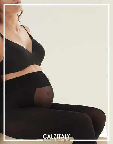 Vista 5 de Calzitaly - Medias de maternidad opacas - Medias de embarazo para mujer S M L XL
