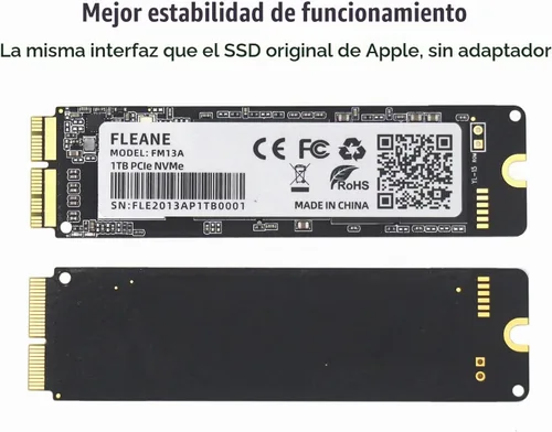 Vista 3 de FM13A NVME SSD de 256 GB con herramientas de bricolaje para MacBook Air A1465 A1466 (2013-2017), MacBook Pro Retina A1398 A1502 (2013-2015), iMac