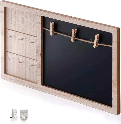Vista 2 de Ganchos para llaves, para colgar en la pared, organizador de llaveros para colgar en la pared, para colgar en la pared, para colgar fotos, tablón