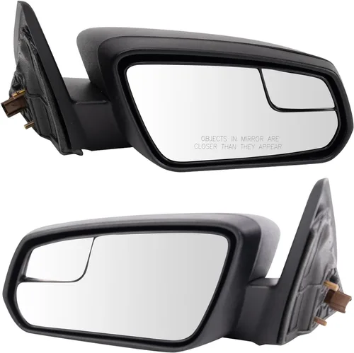 Vista 60 de TRQ Conjunto de 2 piezas de espejo lateral para conductor y pasajero, ajuste eléctrico, sin calefacción, sin memoria, color negro, compatible