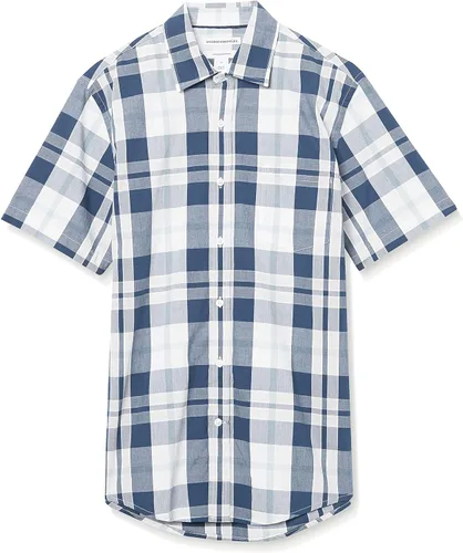 Vista 6 de Tienda Essentials Camisa de popelina de manga corta ajustada para hombre