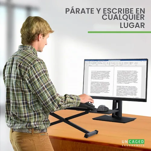 Vista 8 de KT3 Soporte para teclado de computadora para escritorio, elevador de teclado para escritorio, soporte de teclado ajustable en altura para elevar