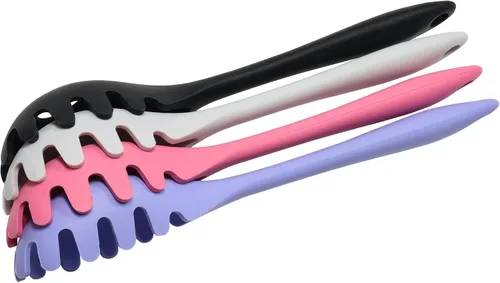 Vista 3 de Chef Craft Tenedor de silicona prémium para espaguetis y pasta, 11.5 pulgadas, color gris