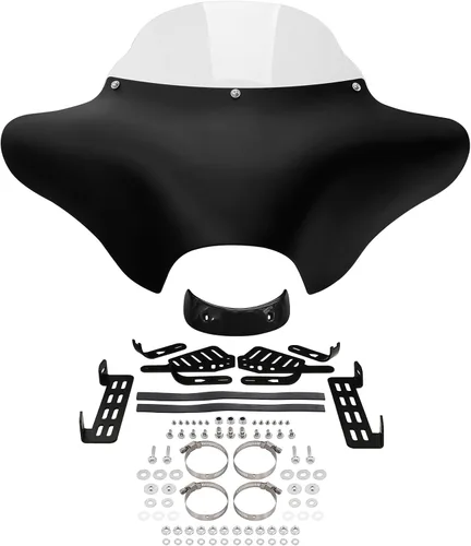 Vista 7 de TCT-MOTORPARTS Soporte de montaje para carenado Batwing, compatible con Harley Road King Softail Heritage FLST