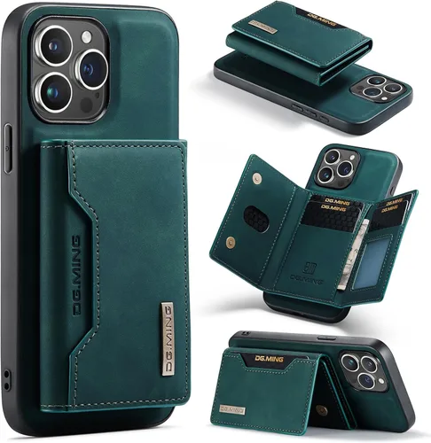 Vista 11 de Fundas de cuero tipo cartera para teléfono compatibles con iPhone 14 Pro Max con tarjetero para hombres de 6.7 pulgadas, contraportada desmontable 2