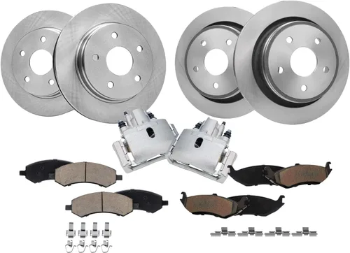 Vista 9 de Detroit Axle - Kit de frenos para 15-20 Volkswagen Passat, 12.28 pulgadas delanteras y 10.70 pulgadas trasero rotores de freno de disco pastillas
