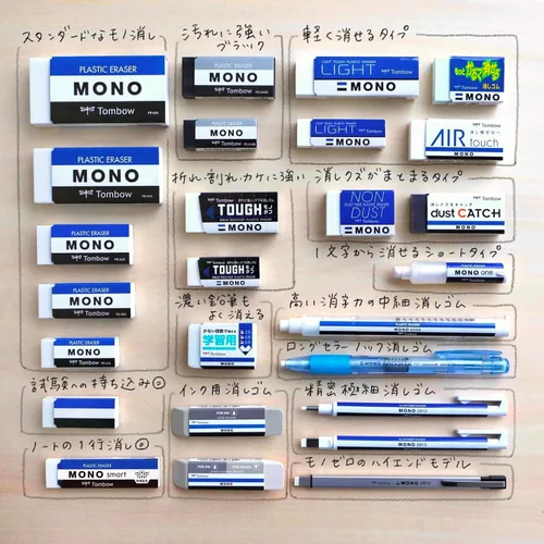 Vista 7 de Borrador de plástico Mono, paquete de 10 unidades [importado de Japón] PE01