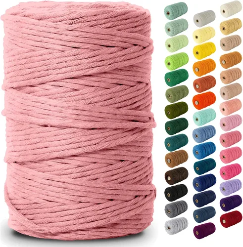 Vista 106 de Nook Theory Hilo de macramé de 3mm 109 yardas - Cuerda de macramé suave de 4mm, 5mm perfecta para nudos - Suministros de macramé para colgadores