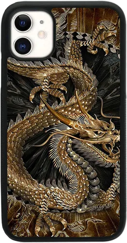 Vista 11 de Funda para iPhone Air - Funda de teléfono con patrón de dragón dorado chino - Funda de TPU con protección de absorción de impactos
