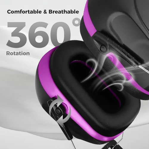 Vista 112 de ProCase NRR 28dB Noise Reduction Ear Muffs, Foldable Adjustable Noise Cancelling Headphones