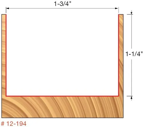 Vista 132 de Broca recta de doble acanaladura Freud, 15/64 x 3/4 de pulgada, con vástago de 1/2 pulgada, 12-096
