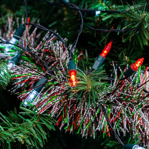 Vista 5 de TW SHINE - Luces de Navidad operadas con batería, paquete de 2, total 100 LED, 32 pies, luces de cadena operadas con batería con 8 modos, luces