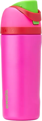 Vista 73 de Owala FreeSip - Acero inoxidable - 32 oz - Morado/Azul (pistas de esquí de los años 80)