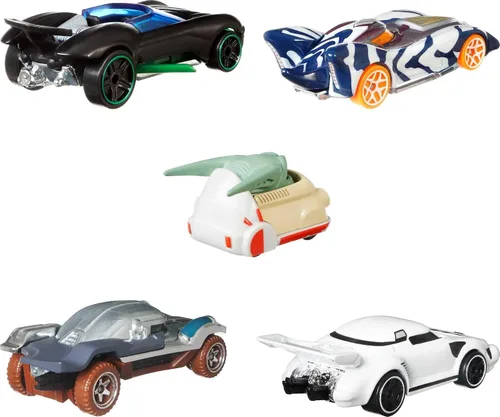 Vista 3 de Paquete de 5 autos de personajes de Hot Wheels Star Wars The Mandalorian