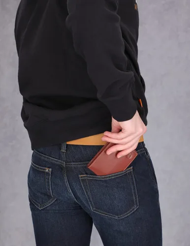 Vista 5 de Timberland Billetera de seguridad para hombre Wellington de cuero RFID plegable