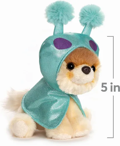 Vista 2 de GUND Boo Mundo's Perro Más Lindo Itty Bitty Boo Alien Peluche de Perro Tipo Pomeranian, 5 Pulgadas
