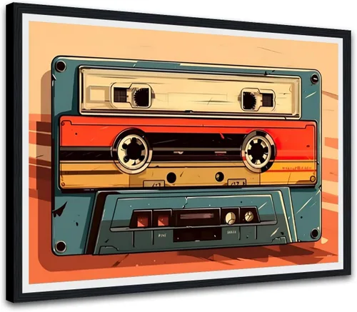 Vista 99 de Novatique Arte de Pared de Cinta de Casete Decoración de Sala de Música Póster Impreso Life Has No Rewind Casete Lienzo Arte de Pared Pósters