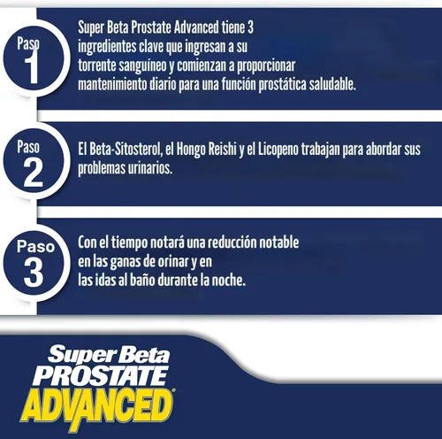 Vista 5 de Suplemento avanzado de próstata Super Beta para hombres: reduce los viajes al baño, promueve el sueño, apoya la salud urinaria y el vaciado