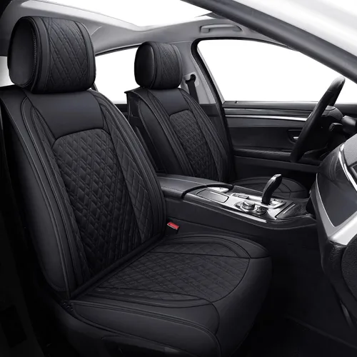 Vista 2 de YIERTAI Fundas universales para asientos delanteros compatibles con Hyundai Tucson Elantra Sonata Nissan Rogue Crosstrek Honda CRV Buick Century