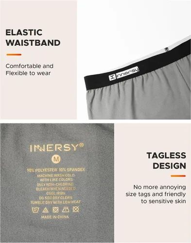 Vista 5 de INNERSY Ropa interior térmica para mujer, ligera, capa base larga