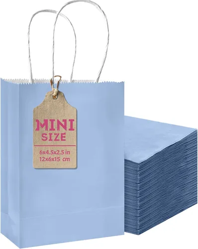 Vista 18 de qiqee Paquete de 50 bolsas de regalo de papel negro con asas a granel 13"x10.3"x4.6" bolsas de favor para fiestas de tamaño grande múltiples usos