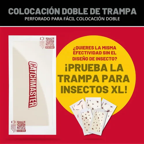 Vista 2 de Catchmaster Trampas de pegamento extra resistentes XL para ciempiés y arañas, paquete de 20 unidades, atrapa insectos, trampas para arañas, grillos
