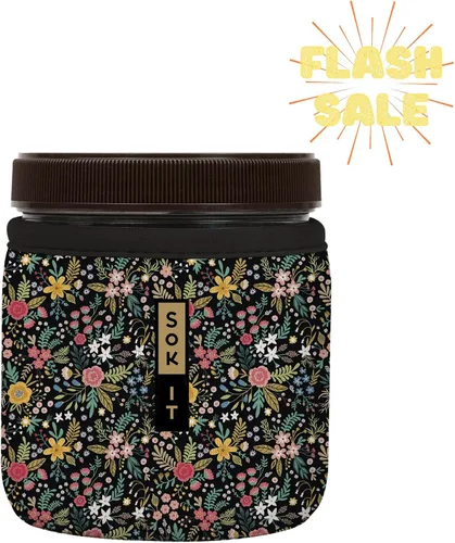 Vista 146 de Sok It IceCreamSok - Funda de neopreno aislada (flores abstractas, pintas de helado cónicas)