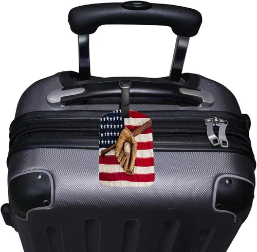 Vista 2 de Guitong etiqueta de equipaje de viaje Grizzly Bear cerveza taza liebre camarero mochila etiqueta maleta viaje identificador de cuero inteligente