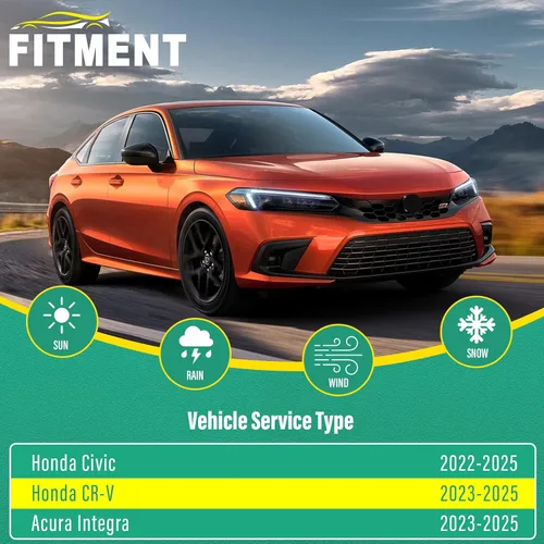 Vista 2 de Limpiaparabrisas de repuesto de 24 pulgadas y 19 pulgadas para Honda Civic 2022 2023 2024 2025 / Honda CRV CR-V Acura Integra 2023 2024 2025 Premium