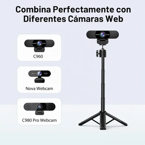 Vista 3 de EMEET - Trípode de cámara web, mini trípode profesional para cámara web