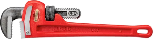 Vista 12 de RIDGID 31010 - Llave de tubería recta modelo 10 resistente, llave de fontanería de 10 pulgadas, color rojo, negro, 9.843 in (10 pulgadas)