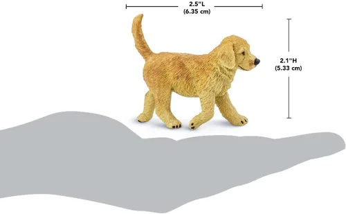 Vista 3 de Safari Ltd. Golden Retriever - Figura de cachorro pintada a mano, realista de 2.75 pulgadas, juguete divertido y educativo para niños, niñas y niños