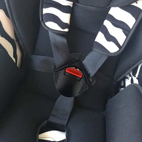 Vista 4 de Cochecito universal para asiento de bebé, 5 puntos, correa ajustable de 5 puntos, arnés de seguridad, clip de hebilla de bloqueo, clip de arnés