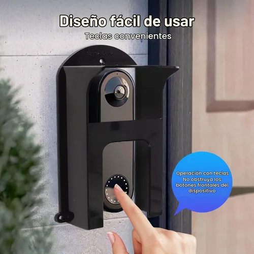 Vista 3 de Cubierta impermeable de plástico negro para timbre de cámara, cubierta protectora resistente a la intemperie para anillo 1/2/3/4/2020/Pro/Pro