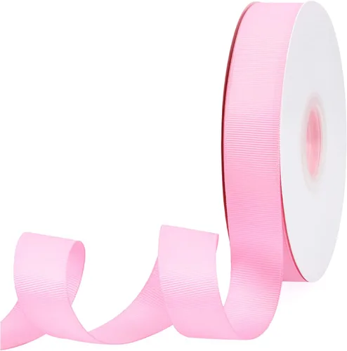 Vista 19 de Cinta de grogrén de doble cara de color liso azul bebé de 1-1/2 pulgadas x 50 yardas para envolver regalos, bodas, fiestas, manualidades, lazos