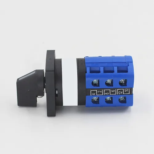 Vista 3 de Interruptor selector de cambio universal, interruptor de transferencia de potencia, 4 posiciones 12 terminales, LW26-10/3 0-3 380V 10A Motor