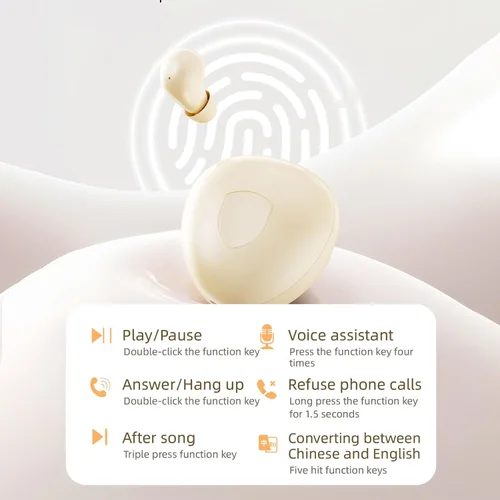 Vista 7 de Xmenha Mini auricular invisible pequeño inalámbrico blanco auricular para oídos pequeños canales mujeres dormir pequeños micro pequeños discretos