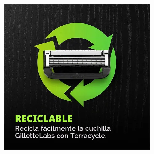 Vista 4 de Gillette Labs - Recambios de cuchilla de afeitar para hombre con barra exfoliante, compatible con maquinillas de afeitar Gillette Labs, 10 cartuchos