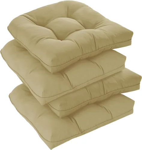 Vista 15 de downluxe Juego de 2 cojines para sillas de exterior para muebles de patio, cojines impermeables acolchados rellenos para muebles de patio, cojín