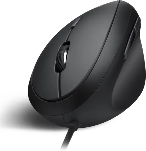 Vista 11 de Perixx PERIMICE-819B - Mouse vertical portátil Bluetooth - Especificaciones inalámbricas 3 en 1 para múltiples dispositivos, clic silencioso