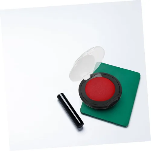 Vista 6 de Uonlytech Almohadilla de tinta de huellas dactilares, sello de huellas dactilares negro para oficina en casa, fórmula de secado rápido