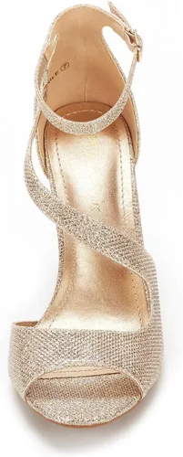 Vista 4 de Dream Pairs Nile Sandalias modernas de tacón tipo stiletto, con puntera abierta, para mujer