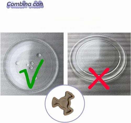 Vista 2 de 2 piezas de acoplador giratorio de microondas de 0.59 pulgadas, soporte de guía de rodillo giratorio para horno de microondas, soporte con puerto