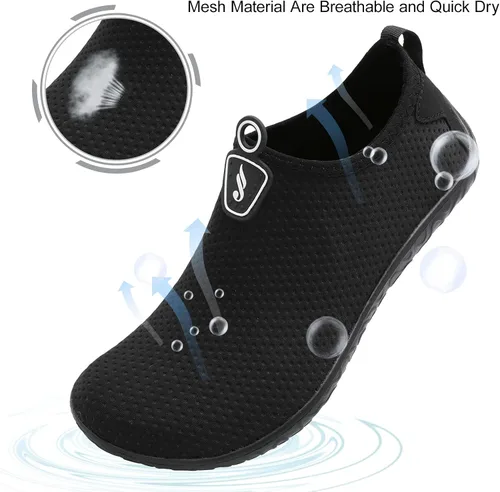 Vista 5 de JIASUQI Zapatos deportivos para senderismo y playa, zapatos acuáticos descalzos, para natación, deportes, caminar, para mujeres y hombres