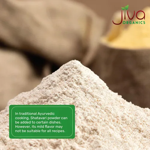 Vista 5 de Jiva Organics Shatavari Orgánico Polvo Bolsa a Granel de 14 onzas – Espárragos racemosus – Hierba Ayurvédica Pura