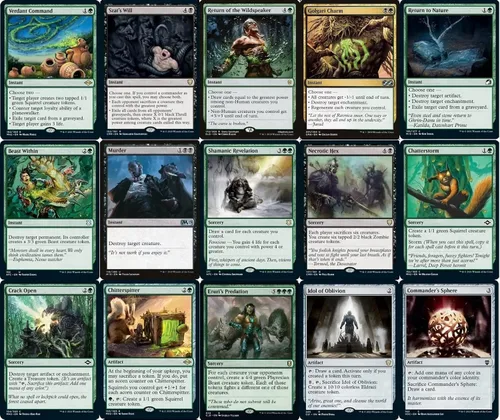Vista 4 de Elite Squirrel/Token Commander Deck – Chatterfang – Golgari – Negro Verde – EDH – 100 cartas – Magic The Gathering Deck – Muy fuerte